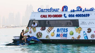 Carrefour's 'sail-thru' supermarket will serve yacht passengers, jet-skiers and beach-goers