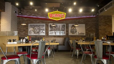 Popular American diner chain Denny’s recently opened at Abu Dhabi Mall. It serves typical diner fare 24 hours a day, including an all-day breakfast, burgers and hot dogs. Christopher Pike / The National
