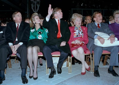 Donald Trump with his mother, Mary; father, Fred; and sister, U.S. District Court Judge Maryanne Trump Barry, right. AP