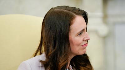 Ms Ardern meets Mr Biden in Washington. AP