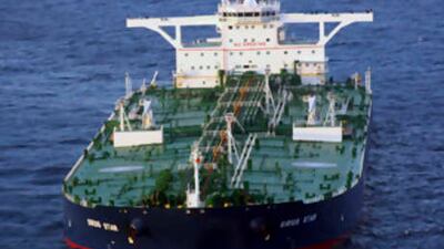 The Liberian-flagged oil tanker MV Sirius Star is shown at anchor on Nov 19 2008, off the coast of Somalia.