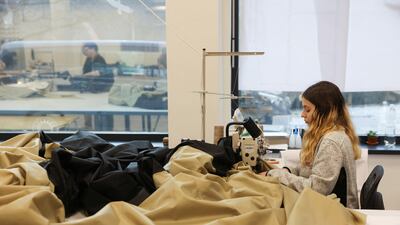 A worker prepares an inflatable decoy. Reuters