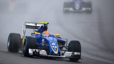 Felipe Nasr in action during the Brazilian Grand Prix on November 13, 2016. Sebastiao Moreira / EPA
