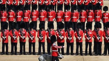 British Army guardsmen in London. A leading Conservative has decried the 'ill-prepared' state of today's UK armed forces. Getty Images