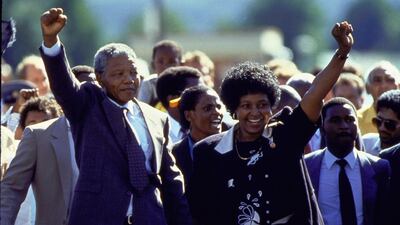 Winnie Madikizela-Mandela, right, Nelson Mandela's second wife, died on April 2, 2018 aged 81. Getty Images