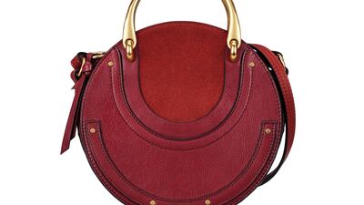 Chloe: Plum in colour and shape, this juicy little Pixie bag is a perfect blend of texture and detailing, finished with gleaming brass hardware.