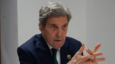 John Kerry, seen here during an interview in March, urged world leaders during the UAE-hosted Security Council debate on climate and security to take immediate action. AFP