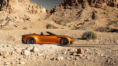 The Aston Martin DBS Superleggera Volante has one of the best supercar drivetrains hiding under that long, carbon-fibre, wraparound clamshell hood. All photos courtesy Aston Martin