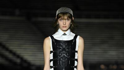 A model walks the runway during the Dior Cruise show 2022 at Panathenaic Stadium on June 17, 2021 in Athens, Greece. Getty Images