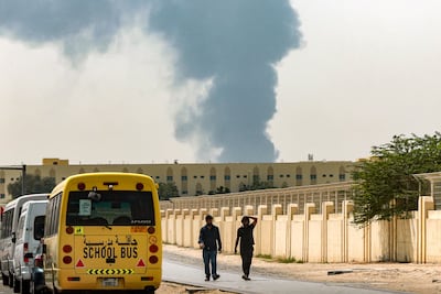 A 'drone-related incident' sparked a fuel tank fire near Dubai Airport as Iran continued its attacks. AFP