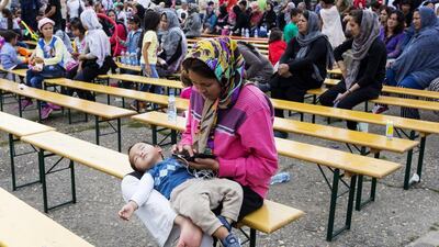 Refugees at the event.