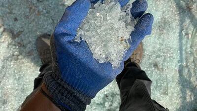 The shattered glass will provide raw material for Tripoli's glass factories to work with, boosting their struggling businesses. Courtesy Ziad Abi Chaker