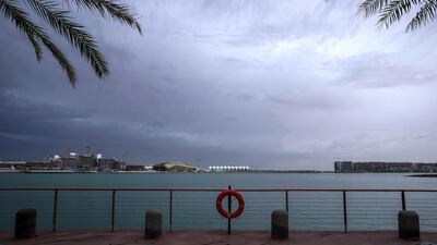 Cloudy weather at Al Bandar, Abu Dhabi. Victor Besa / The National