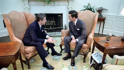 President Ronald Reagan during a visit with the then-Prince of Wales in the Oval Office in 1981. Photo: White House