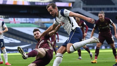 Stuart Dallas - 6. The Northern Irishman's talent would be wasted in a conventional back four but in this Leeds team he is encouraged to play as high up the pitch as possible. Wasn't alert enough to track Son's run for Spurs' second. AFP