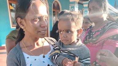 A Sri Lankan orphan being cared by relatives after her parents and grandfather died in flash floods in Sri Lanka's central Nuwara Eliya district. The family were parishioners and close aides of a Sri Lanka priest who works in Dubai. Photo: Fr Roy Nayagam