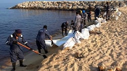 Authorities in the UAE are working to contain an oil spill from a supertanker. Photo: Umm Al Quwain Municipality