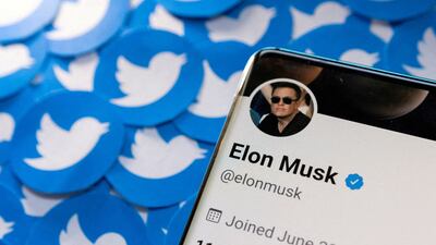 Elon Musk's Twitter profile on a smartphone. His deal to buy the microblogging platform is in jeopardy. Reuters