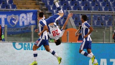 FC Porto’s Felipe celebrates after scoring. Max Rossi / Reuters