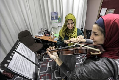 Palestinian students at the Barenboim-Said Akademie. Shutterstock
