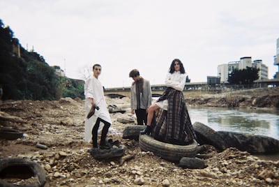 Following the explosion, Helou showed a collection amid Beirut's garbage to spotlight his vision for a better world through sustainability, free education and human and animal rights. Photo: Roni Helou