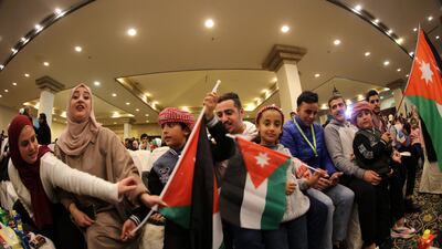 Jordan's Yazan Al Naimat and Musa Al Taamari scored to set up a final slot against Qatar or Iran