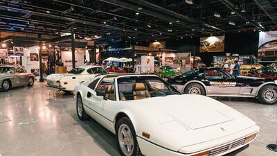 A 1986 Ferrari 328 on display at the opening night of the Dubai International Motor Show. Alex Atack for The National