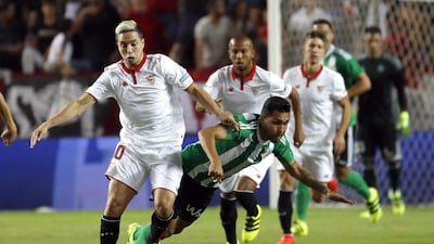 Samir Nasri received 500 millilitres of hydration in the form of sterile water containing micronutrient components on December 26, 2016, while on holiday. Julio Munoz / EPA