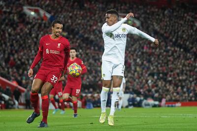Junior Firpo has struggled at Leeds since joining from Barcelona. AP
