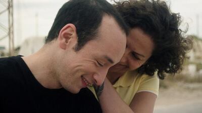 Majd Mastoura, left, and Rym Ben Messaoud in the Tunisian film Inhebbek Hedi, directed by Mohamed Ben Attia. The film runs in the official contest at the Berlin Film Festival. Frederic Noirhomme / EPA