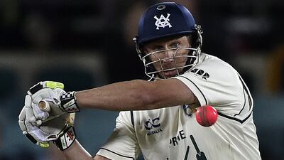 A view of Australia Prime Minister's XI batsman David Hussey playing the pink ball against New Zealand in a tour match last week. Saeed Khan / AFP / October 23, 2015