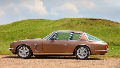 At five metres long and weighing 1,600 kilograms, the Jensen Interceptor R has the high-speed stability of a modern car