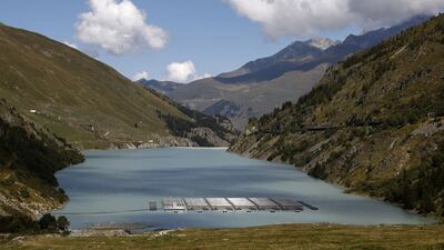 A floating solar park on Lac des Toules at Bourg-Saint-Pierre, Switzerland. One billion people worldwide still lack reliable access to power. Stefan Wermuth / Bloomberg