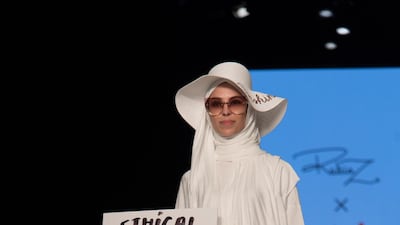 Dubai designer Rabia Z at Modanisa Modest Fashion Week. Photo: Rooful Ali