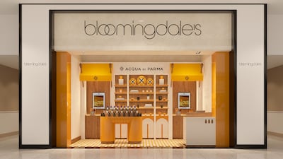 Italian fragrance house Aqua di Palma is running a pop-up until March at Dubai Mall inspired by the famous Colonia bottle shape. Photo: Bloomingdales