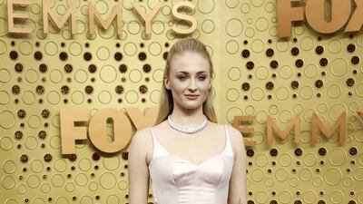Sophie Turner wears Louis Vuitton to the 2019 Primetime Emmy Awards. EPA