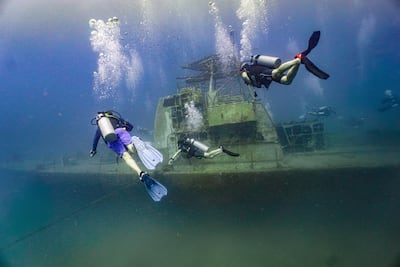 Wreck diving off Koh Tao. Photo: Instagram / @fred.the.lens