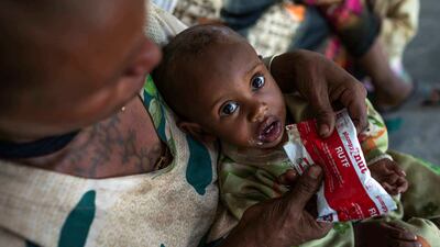 The UN said in a report that the new figure represents a 17 per cent increase during the past two months. Unicef via AP