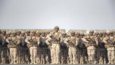 A sea of National Service recruits stretching as far as the eye could see gathered at Zayed Military City. Christopher Pike for the Crown Prince Court - Abu Dhabi