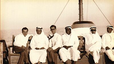 Followers of the Baha'i faith pictured with the late Vice President and Ruler of Dubai Sheikh Rashid. Courtesy: Motivate