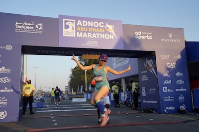 A participant at the 2018 Adnoc Abu Dhabi marathon