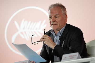 General Delegate of the Cannes Film Festival Thierry Fremaux at Thursday's press conference. Photo: AP