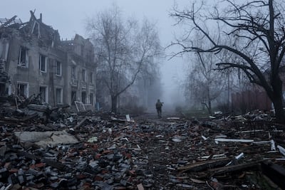 The aftermath of heavy fighting in Kostyantynivka in the Donetsk region of Ukraine. Photo: Ukrainian military