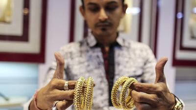 Sales are still ‘very weak’ because of demonetisation, says a jeweller in Mumbai’s Zaveri Bazaar. Dhiraj Singh / Bloomberg
