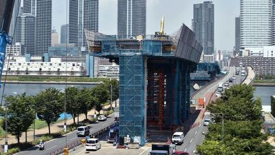 A construction site at Tokyo's bay area Ariake. "Relatively flat output compared to a year ago points to an economy which is not doing well," said the IG economist Bernard Aw. Kazuhiro Nogi/ AFP