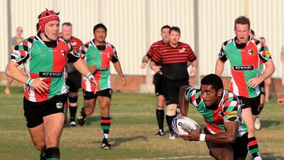 Abu Dhabi clubs Harlequins and Saracens will renew their capital rivalry on Thursday night at Zayed Sports City. Ravindranath K / The National