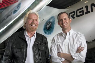 Sir Richard Branson and George Whitesides. Courtesy Virgin Galactic