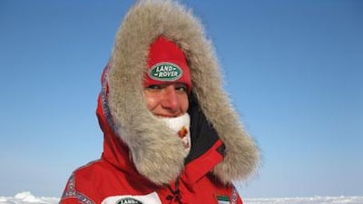 Elham al Qasimi arrived at 90 degrees North at about 4pm UAE time, four days ahead of schedule.