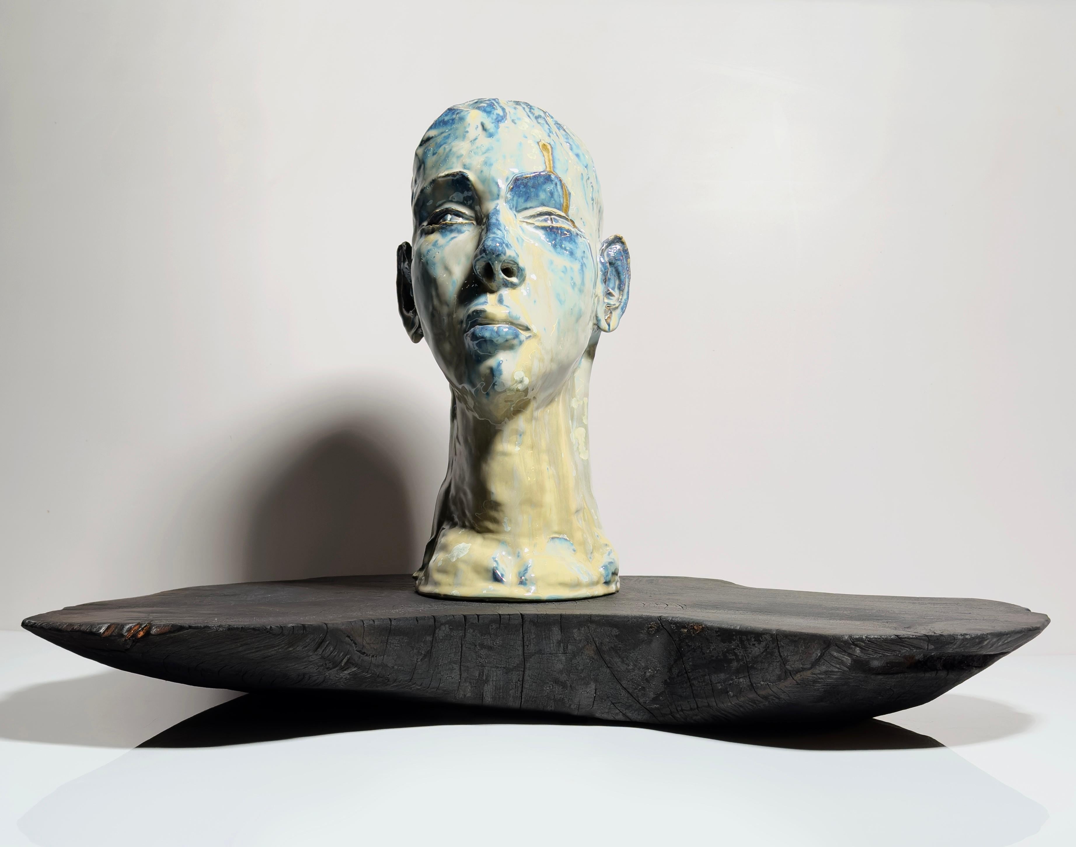 Haseena Suresh, Birth of a River, 2024, glazed stoneware. Photo: NYAD Art Gallery