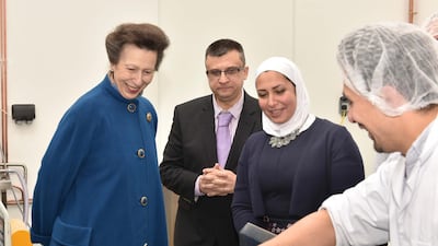 The Princess Royal visited the Yorkshire Dama Cheese company, an award-winning dairy company that was set up by Razan Alsous who left Syria in 2012. Photo by Robert Ducker